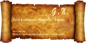 Gottsegen Napóleon névjegykártya